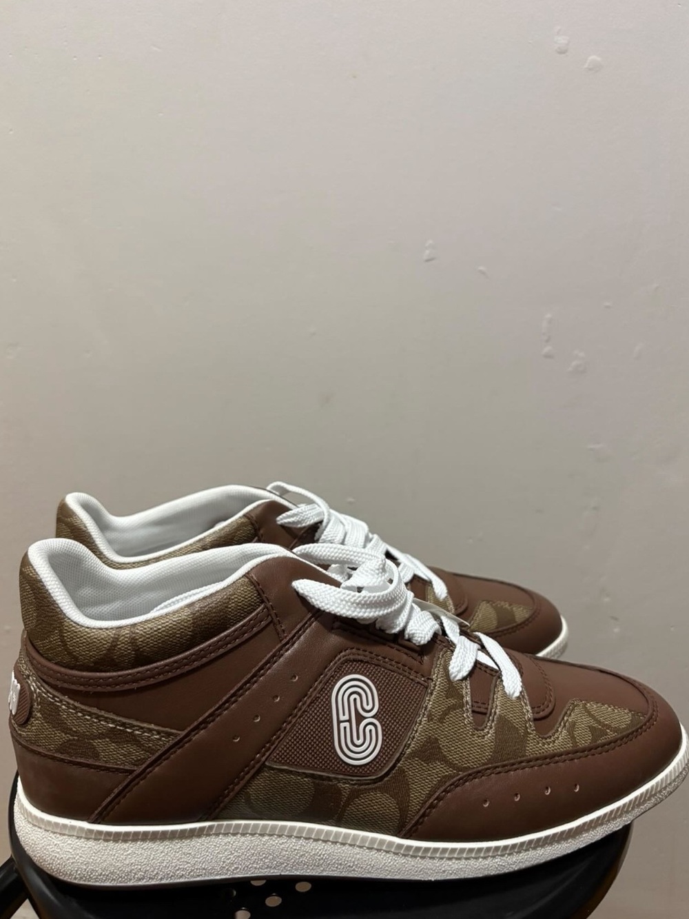 Brand New Coach Mens Brown/ Tan Low Cut Sneakers